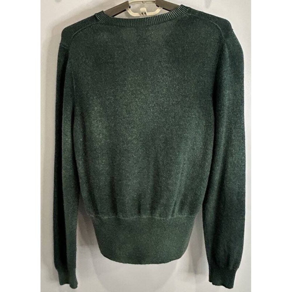 Rolex 100% Cashmere Green Cardigan Sweater Long Sleeve Button Front Wimbledon XS - Picture 7 of 11